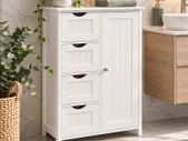 Bathroom Storage Cabinet with Drawers White
