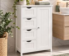 Bathroom Storage Cabinet with Drawers White