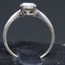 9ct White Gold Solitaire Ring 51.5 | Hallmarked 375 Image 4