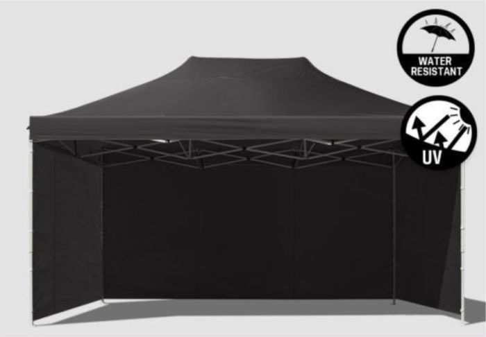 BLACK 3x4.5m Pop Up Gazebo (Heavy Duty 38kg)