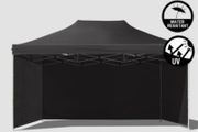 BLACK 3x4.5m Pop Up Gazebo (Heavy Duty 38kg)