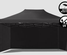 BLACK 3x4.5m Pop Up Gazebo (Heavy Duty 38kg)