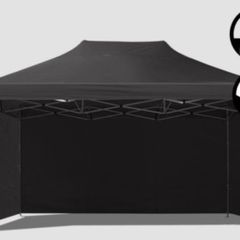 BLACK 3x4.5m Pop Up Gazebo (Heavy Duty 38kg)