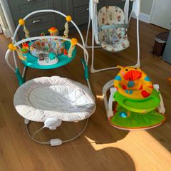 Baby stuff Jumperoo, Bouncer, Swing, Sit me up floor seat