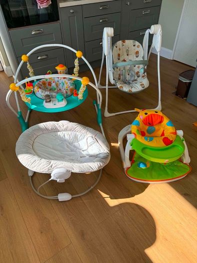 Baby stuff Jumperoo, Bouncer, Swing, Sit me up floor seat
