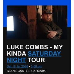 Luke Combs tickets - Sat 18th x 4