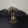 Vintage Solid Brass Duck with Umbrella Image 2