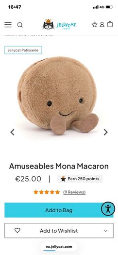 New JELLYCAT Set of Mona and Mia Amuseable Macarons