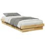 Bed Frame Without Mattress 75x190 cm Solid Oak Wood Image 3