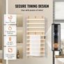 10 Bars Towel Warmer Rack, Wall Mounted Heated Towel Rack for Bathroom, IPX5 Waterpoof Towel Heater Rack with Timer & LED Display Screen Image 3