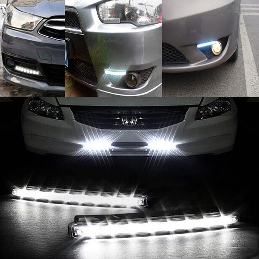 Universal 8W 8 LED Work Fog Lights Bar Spot Light Offroad Car Van Truck Tractor Jeep Truck 12V Trailer