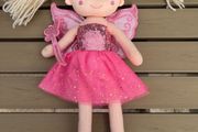 Sweety Toys plush pink fairy rag doll EUC
