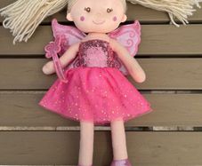 Sweety Toys plush pink fairy rag doll EUC