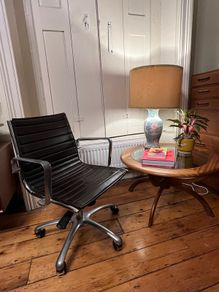 New Price Drop  See Ad Details Retro Leather Swivel Executive Chair By Designers Luxy R&d -one Sold-only One Left