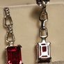 Sterling Silver Lab Grown Rare Padparasha Sapphire Earrings Image 9
