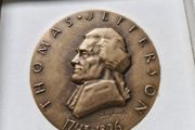 Thomas Jefferson1743-1826 Hall Of Fame For Great Americans At Nyu Brass Medal