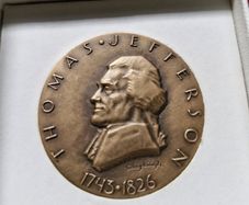Thomas Jefferson1743-1826 Hall Of Fame For Great Americans At Nyu Brass Medal