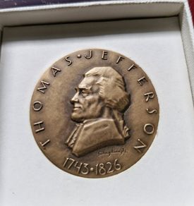Thomas Jefferson1743-1826 Hall Of Fame For Great Americans At Nyu Brass (45.9 Grams) Medal
