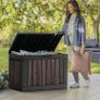 190L Kentwood Outdoor Garden Storage Box Rosewood | Compact, Weather Resistant Storage with Lockable Lid Multi Functional Design Image 4