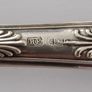 Harrison Fisher Electroplated Silver Shell Shaped Sugar Sifting Spoon with Sterling Silver handle Queens pattern Image 7