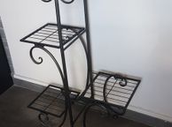 main image for ad Brand New Metal Plant Shelf Flower Display Stand Garden Planter Holder with 4 Tier Shelves Indoor (Black)