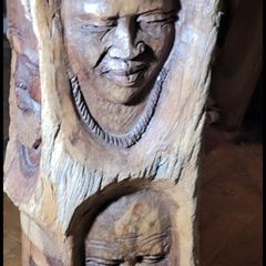 African driftwood carving
