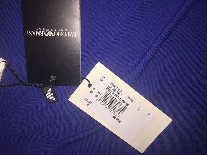 Armani Eagle Stretch Cotton V-Neck T Shirt, Marine, SIZE XL BRAND NEW
