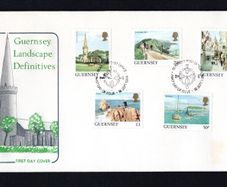 1984 Guernsey Landscapes Definitive Series (14p, 20p, 40p, 50p & GB1) First Day Cover (FDC)
