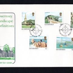 1984 Guernsey Landscapes Definitive Series (14p, 20p, 40p, 50p & GB1) First Day Cover (FDC)