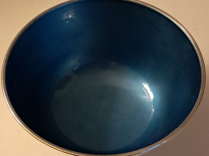 Vintage "Towle" Silversmiths Enameled Silver Bowl