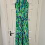 Roman Green Blurred Print Pleated Maxi Dress Image 3