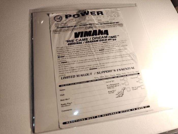 Vimana - We Came - Good:As Records -  White Label Promo 12" FERRY CORSTEN Trance CLASSIC!