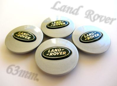 1set LAND ROVER Silver with BLACK logo  63mm Alloy Wheel Center Caps cap Hub Cover 63 Land L322