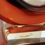 Pair of Mid - Century Murano Amber Glass Love Knot Sculpture. Image 10