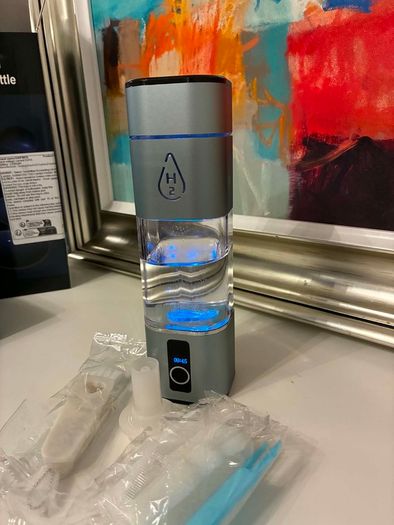 High-Concentration Hydrogen Water Bottle Generator (3000-6000 PPB) + Inhaler Kit
