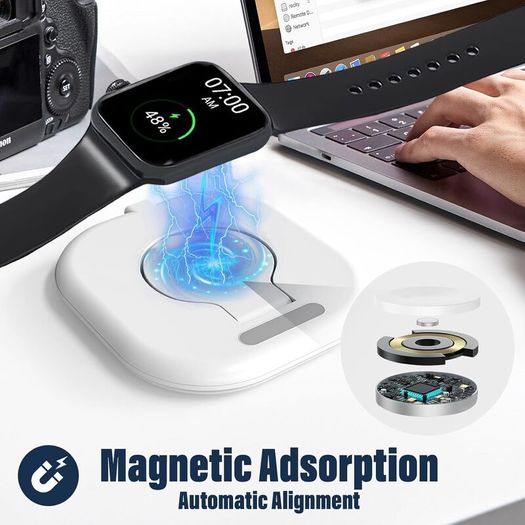 Apple Watch Charger Cable with Dock, TYPE-C Portable Wireless Fast Charging Charger for iwatch Charger Compatible with Apple Watch Series 10/9/8/Ultra/7/SE/6/5/4/3/2