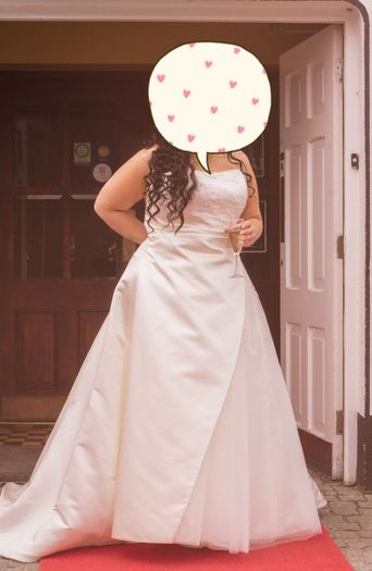 Satin & Diamante Tulle Wedding Dress