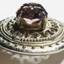 Scottish 1981 Celtic Pewter Traditionally Handmade Brooch Purple Crystal Image 3