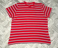 Lee Mens Regular Fit Short Sleeve T-Shirt Size XL Striped Red/White/Navy
