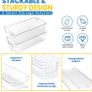 Premium Organiser Storage - Set of 8 Storage Bins (4 Large, 4 Small) Multipurpose Fridge, Pantry & Kitchen Storage, Organiser (MULTIPLE COLOURS) Image 6