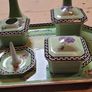 Vintage Royal Staffordshire Vanity Set  Complete 8 Piece Dressing Table Set Image 2