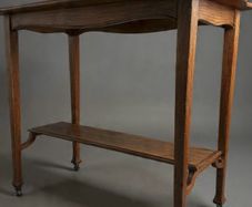 Early 20th Century Arts and Crafts Occasional Table on Castors