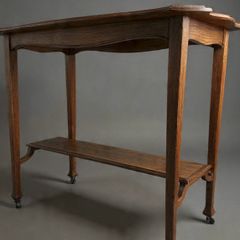Early 20th Century Arts and Crafts Occasional Table on Castors