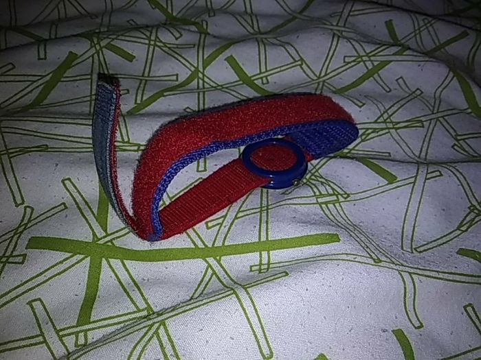 Denim style velcro watch