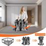 Foldable Baby Playpen with Mat - Portable, Spacious & Sturdy Play Yard for Babies and Toddlers, Quick 1-Minute Setup, Travel-Friendly, Safe & Durable for Indoor and Outdoor Use (Grey, 50x50 inches) Image 3