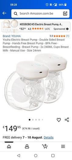 Breast pump: double & hands free