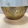 Vintage Chinese Brass Engraved Dish Bowl 24cm China c1930s Old Patina Image 3