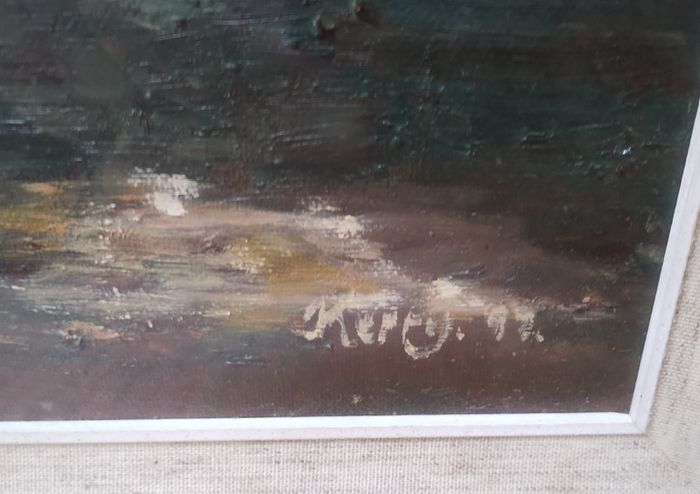 Signed Vintage Painting 'Barna Woods' (26349)