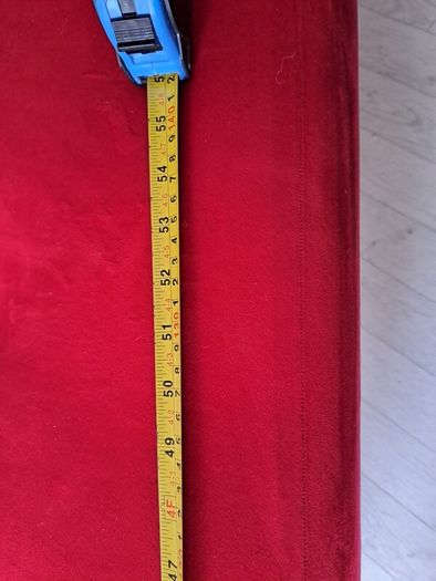 Vintage Red Velvet Cinema Footstool