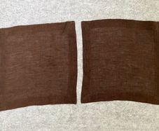 2 x fabric napkin - brown - 38 x 38 cm